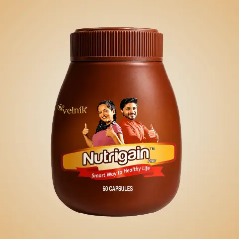 Nutrigain Ayurvedic Weight Support Capsules for Men & Women | 60 Capsules